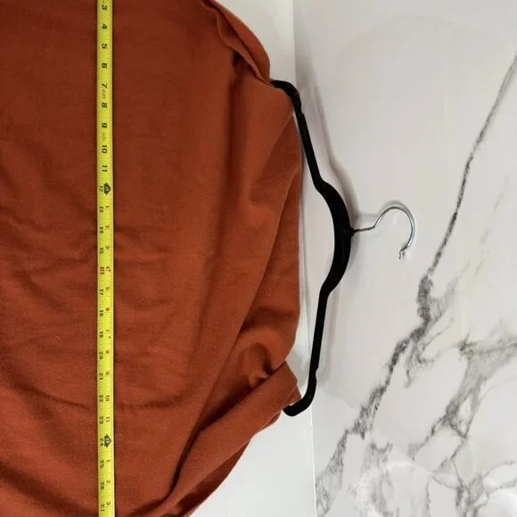 Aritzia Wilfred Tessuto 100% Wool Orange  Oversized Blanket Scarf EUC Warm Cozy - Picture 8 of 8